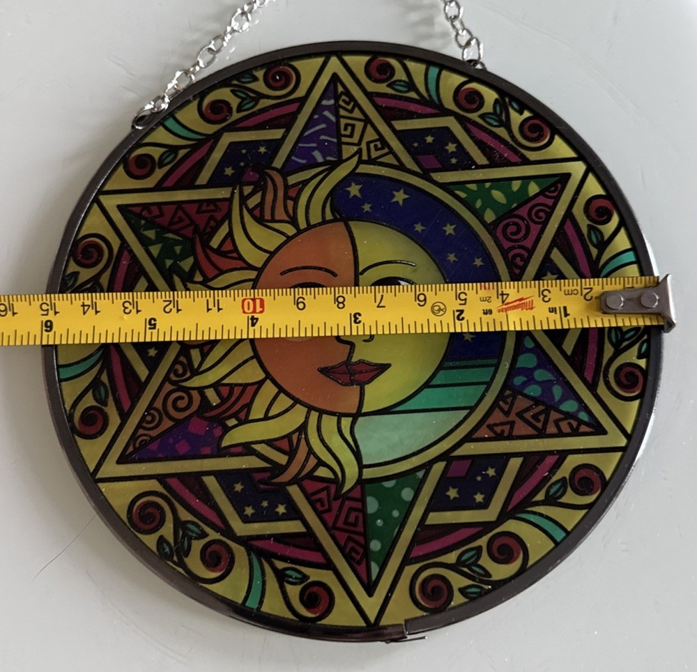 Glass Sun And Moon Eclipse Suncatcher 6"