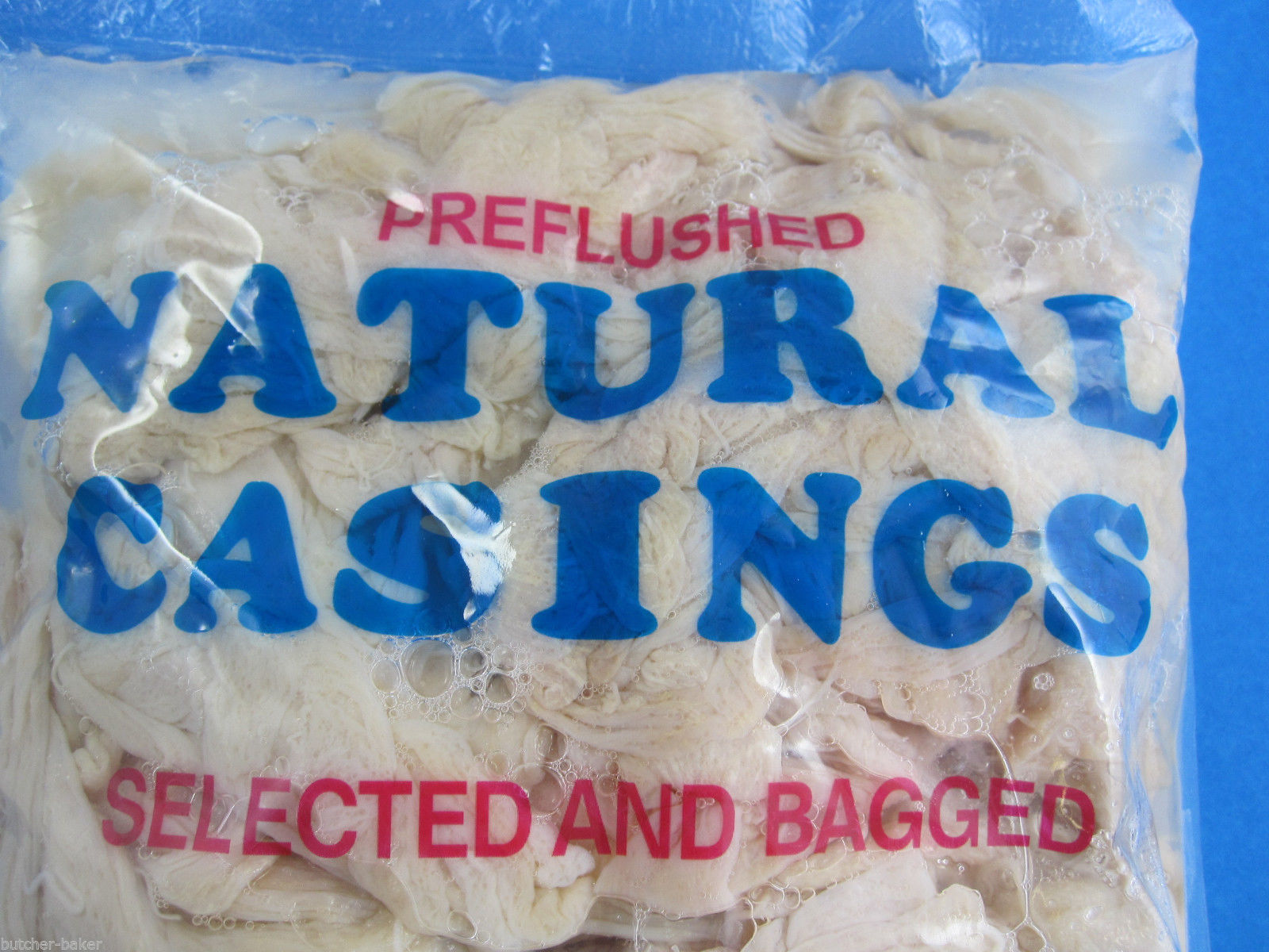 THREE FULL HANKS for 300+ Lbs of Sausage NATURAL Hog Casings Pre-Flushed Gut