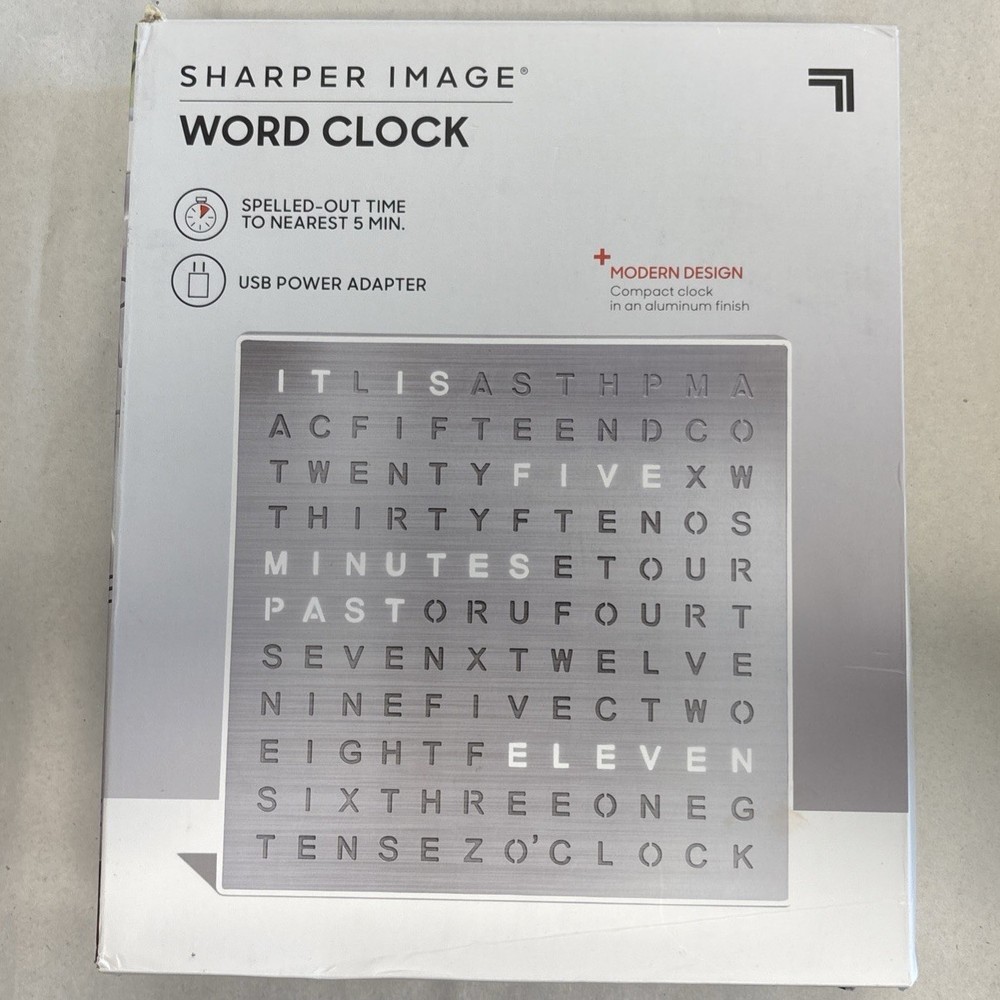 Sharper Image LED Word Clock Pro