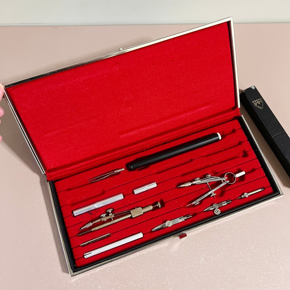 Drafting Tools Set Richter Kopernikus East German GDR Precision Engineering VTG