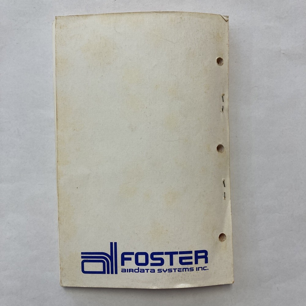 Foster LNS616 Long Range Navigation System Operation Manual