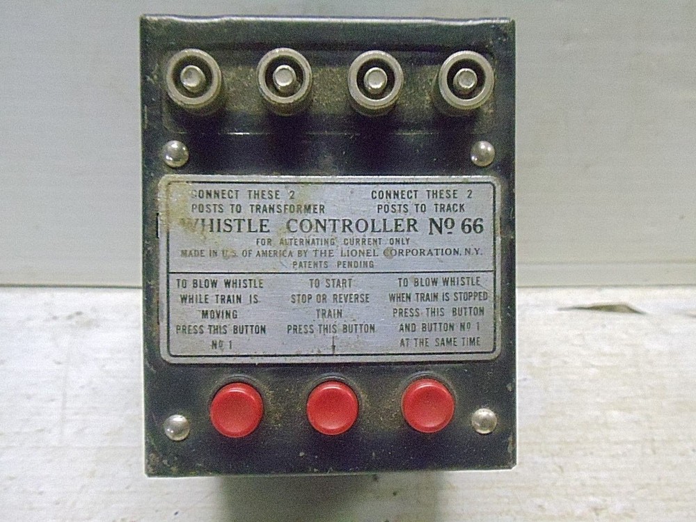 OLD VINTAGE LIONEL TRAIN TRACK WHISTLE CONTROLLER # 66
