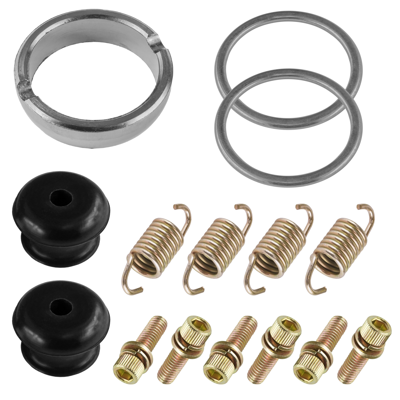 Exhaust Muffler Silencer Gasket Seal Spring Kit For Polaris RZR XP 900 2011-2013