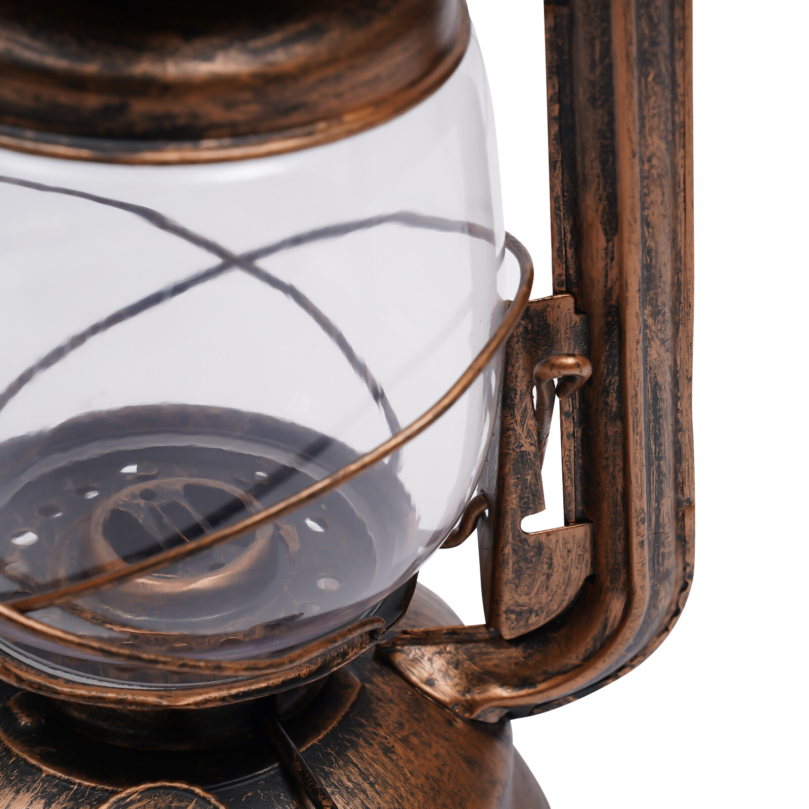 Rustic Wall Sconce Lighting Lantern Mounted Light with Glass Lampshade Hallway