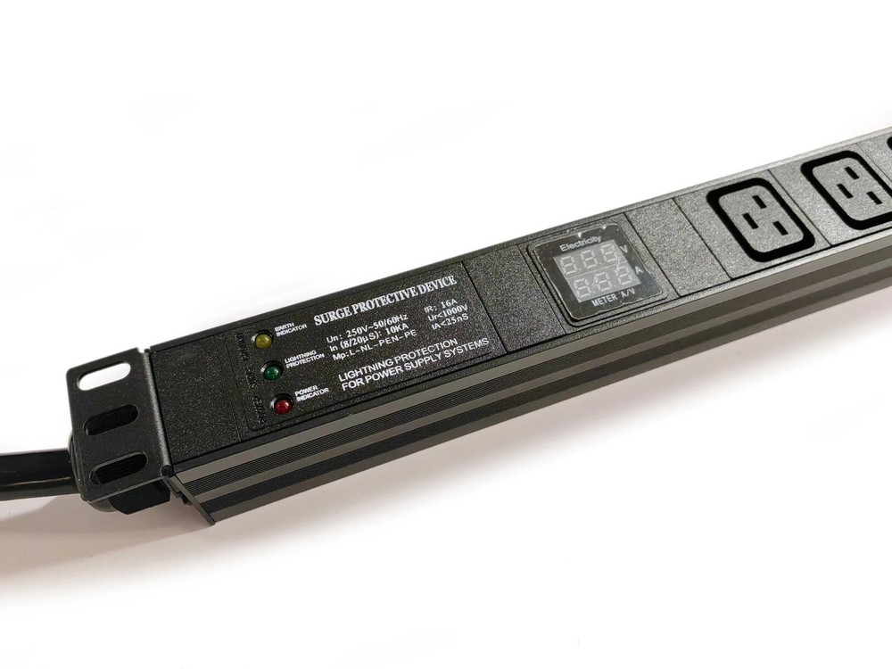 C19 30A 250V PDU Network Cabinet Rack Power Strip Distribution Outlet