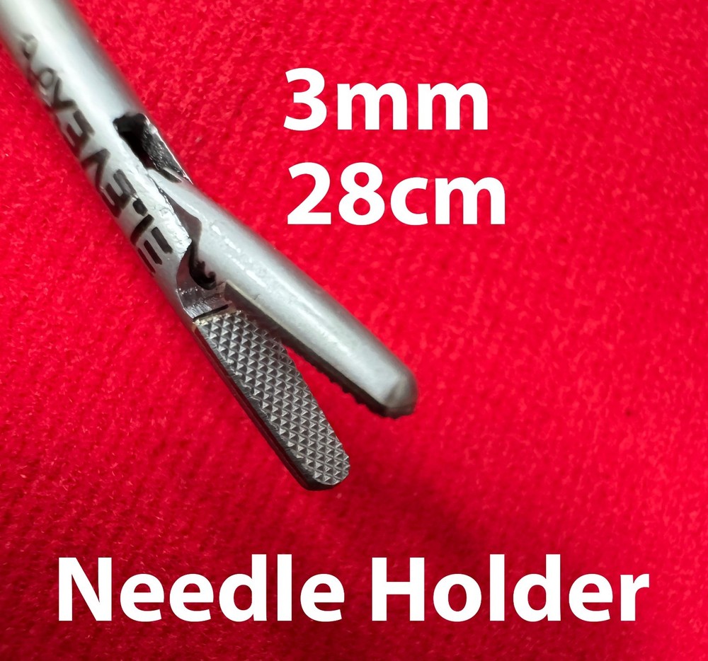 ELEVEXA Laparoscopy 3mm Needle Holder Straight Laparoscopic Variable Length
