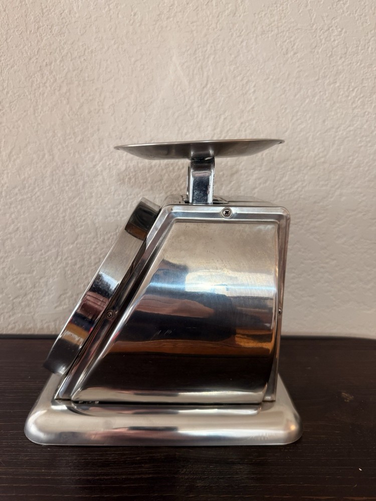 Typhoon Retro Mechanical Kitchen Scale 4kg 8lb Chrome Analog Dial
