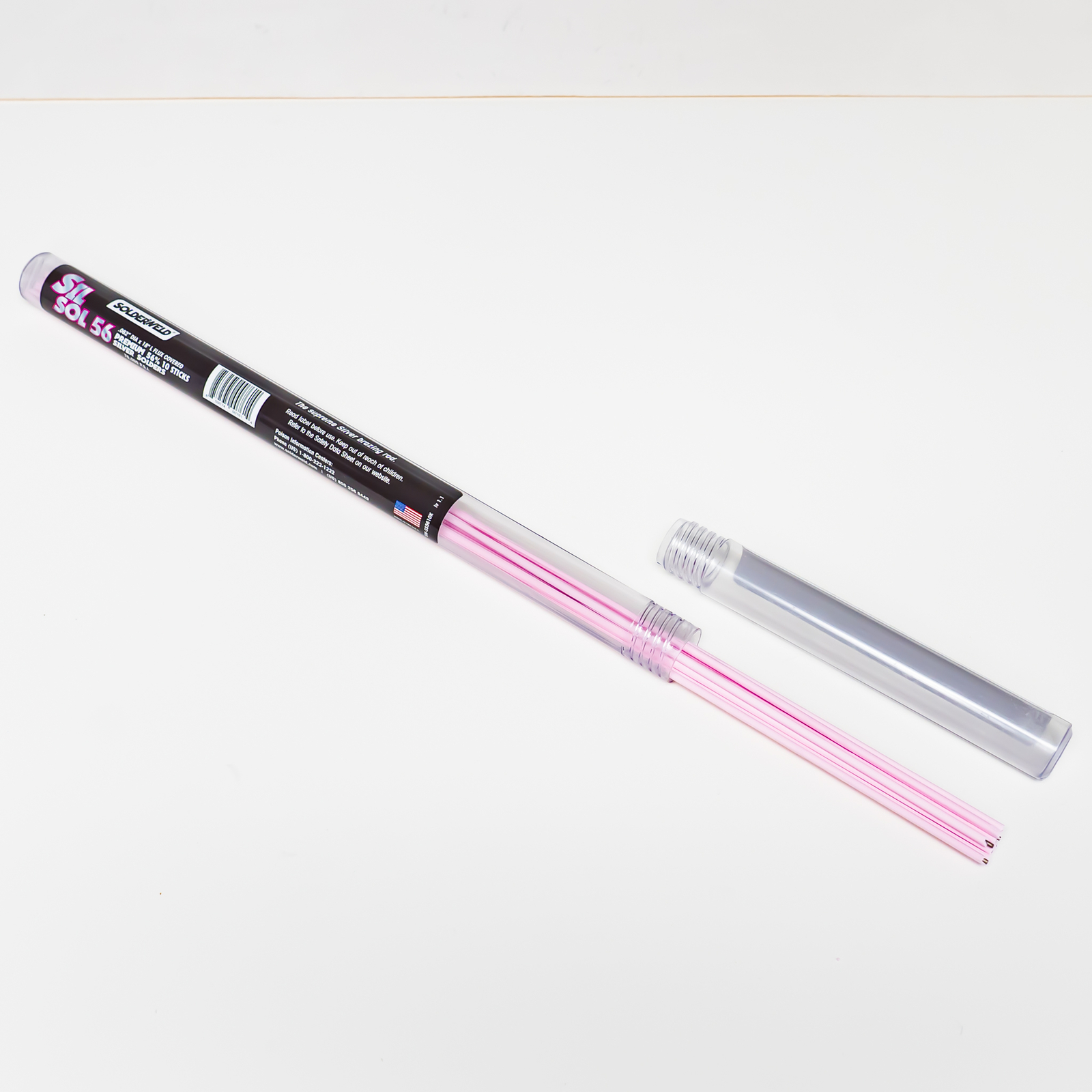 Solderweld SW-SS5610K Sil Sol 56% Silver Solder Flux Covered Rod 10 Sticks 18"