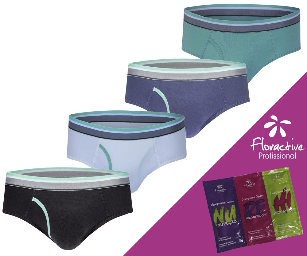 4 Piece Assorted Classic Hipster Brief by English Drape