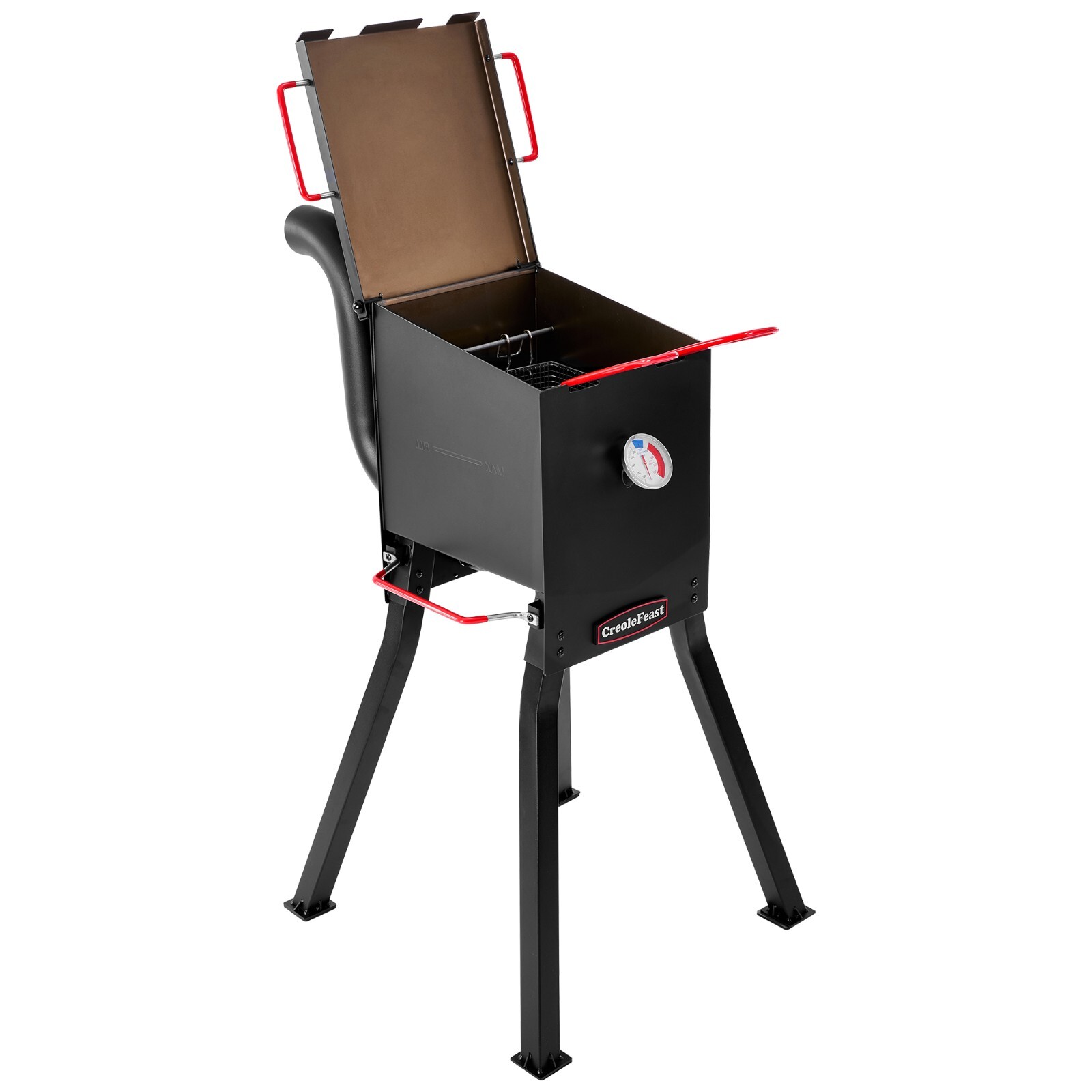 Creole Feast DF02B Outdoor Propane Deep Fryer, 17 Qt. 54,000 BTU Output, Black