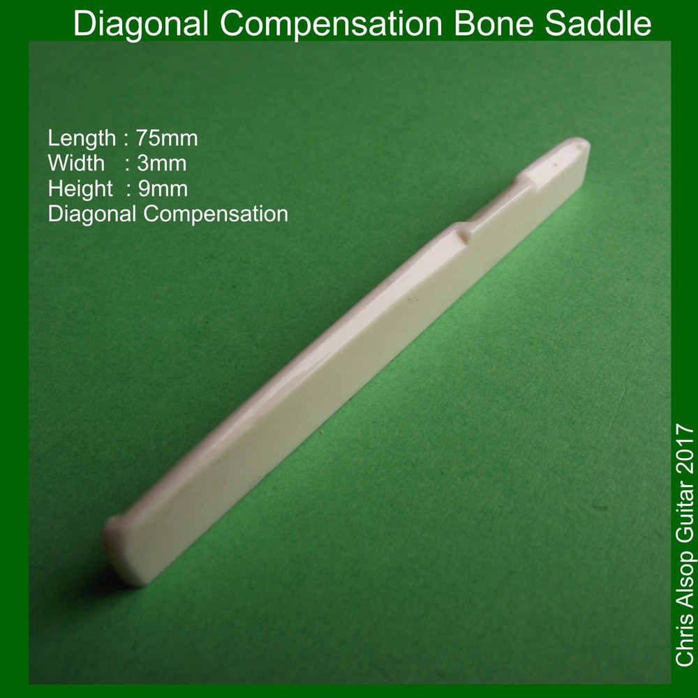 Diagonal Compensating Bone Guitar Saddle. You give Height, Width, Length. PS001d