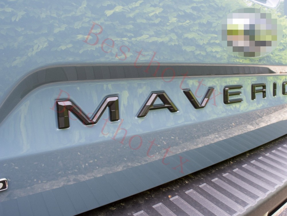 Matte Black 3D Plastic Tailgate Insert Letters for Ford Maverick 2022+ Tailgate 