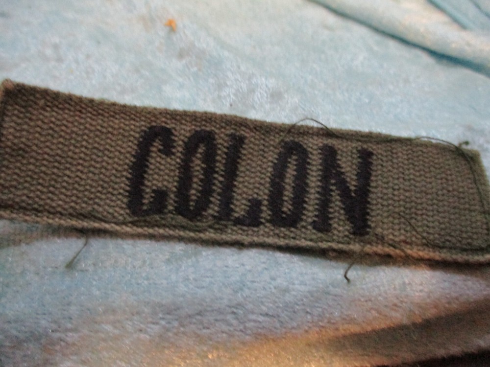 Military Name tag Patch (Colon)