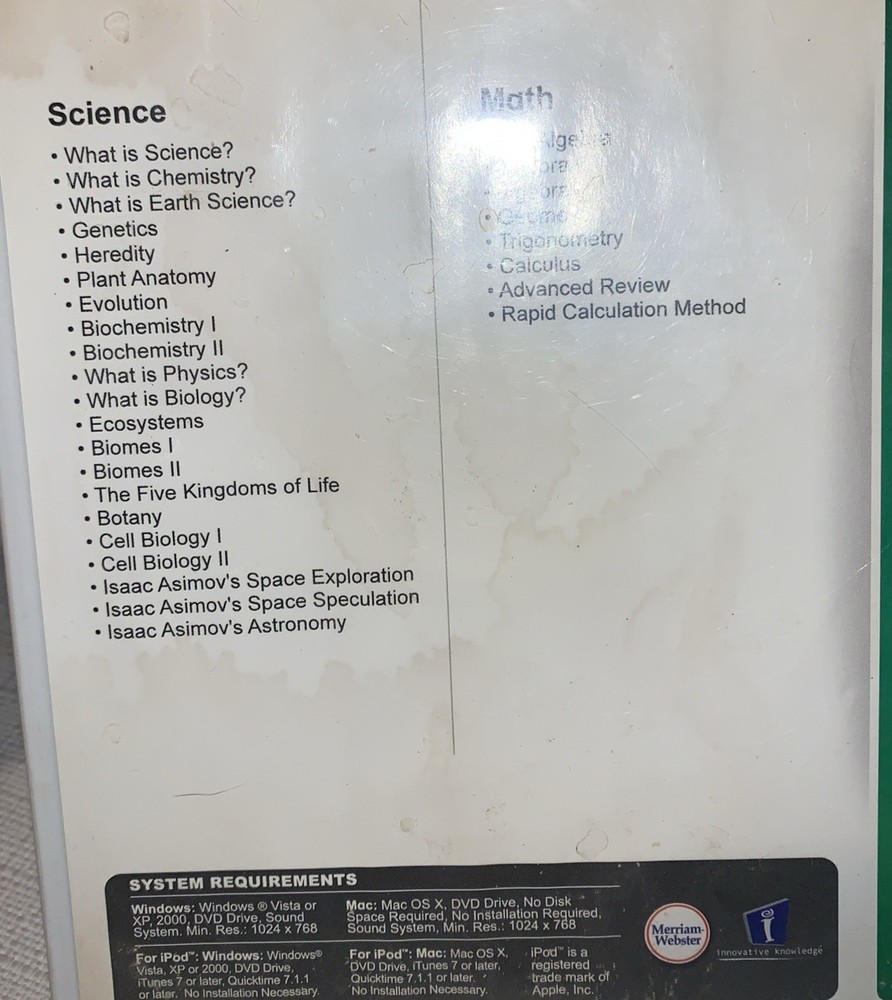 Mastering Middle & High School Weekly Reader Learning 2008 DVD-ROM Lot Discs 1-3