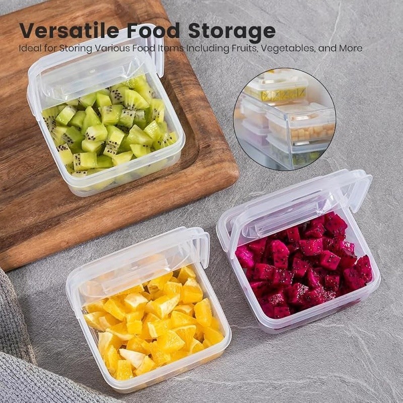 Durable Stackable Cheese Container W/ Flip Lid Food Storage Organizer 12 Slices