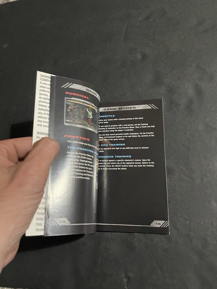 tekken 5 ps2 Manual Only