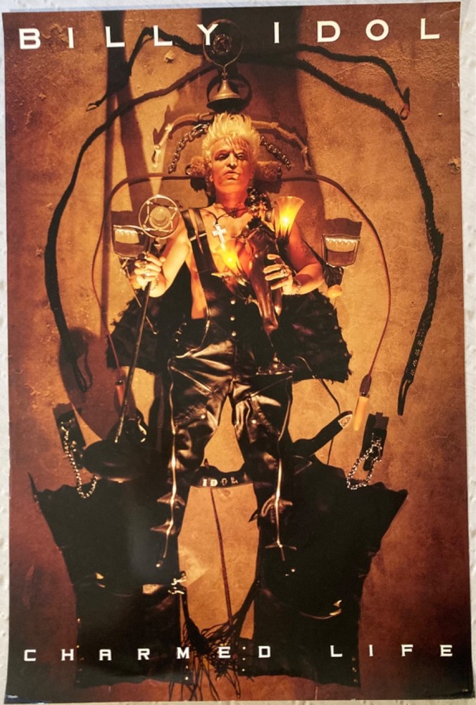 Billy Idol 1990 Promo Poster Charmed Life Chrysalis Records