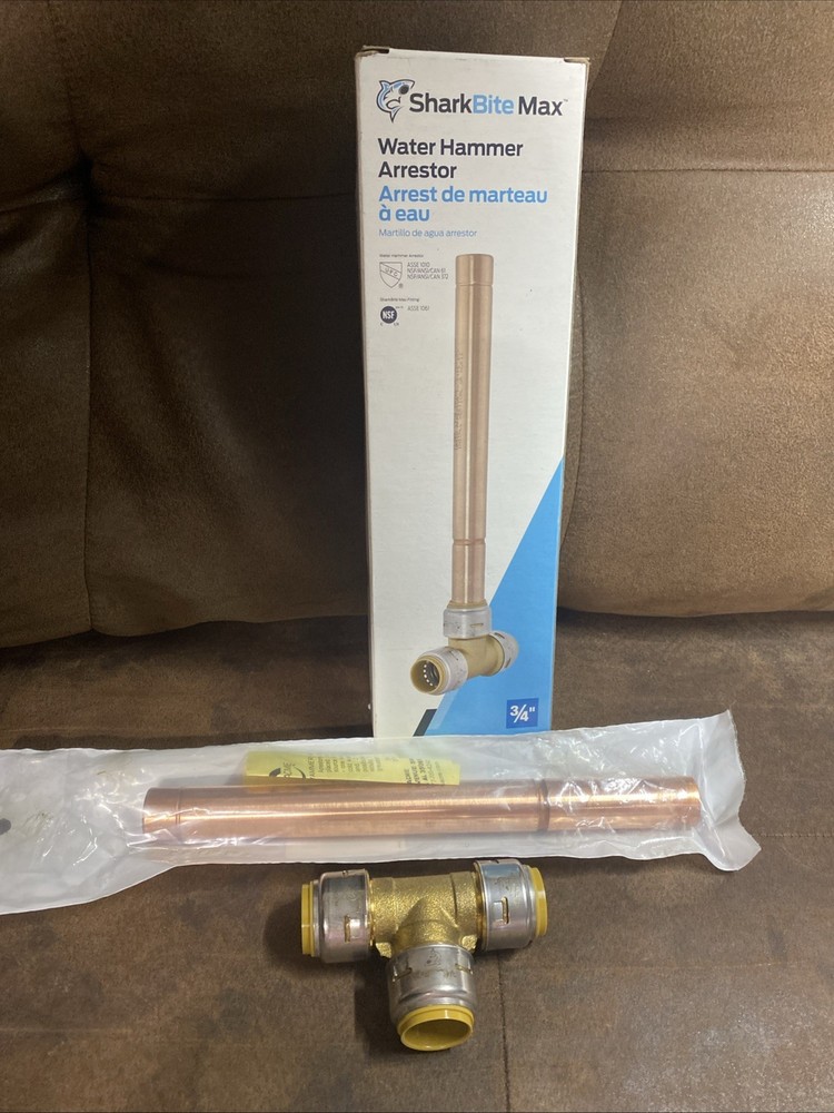 Sharkbite Max 3/4 in. Push-to-Connect Brass Water Hammer Arrestor Tee