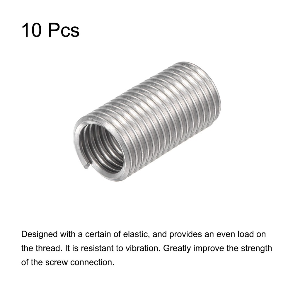 10pcs Wire Thread Inserts 7/16-14 UNC 3D Helical Threaded Sleeve Thread Repair