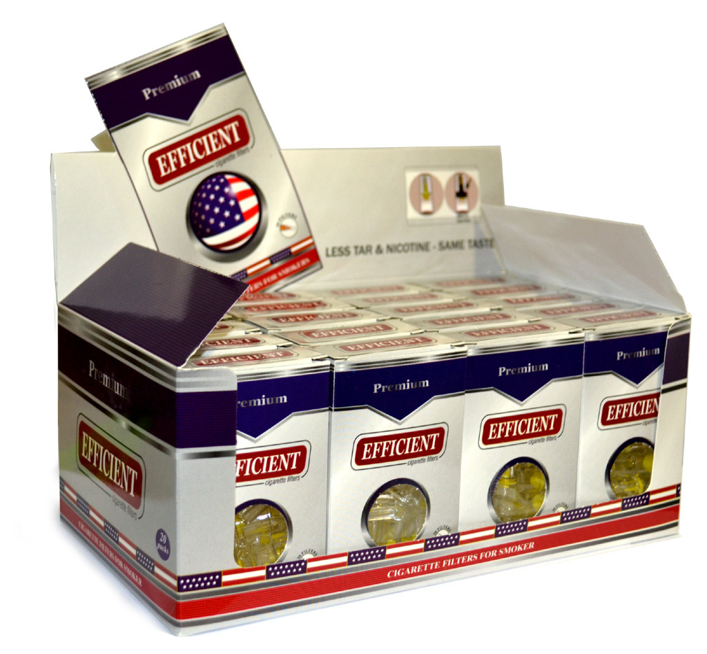 20 Packs  EFFICIENT Cigarette Filters (600 Filters) Block & Filter Out Tar & Nic