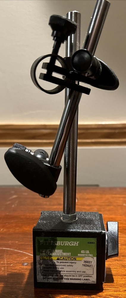 Pittsburgh Multipositional Magnetic Base w/Fine Adjustment Model 5645