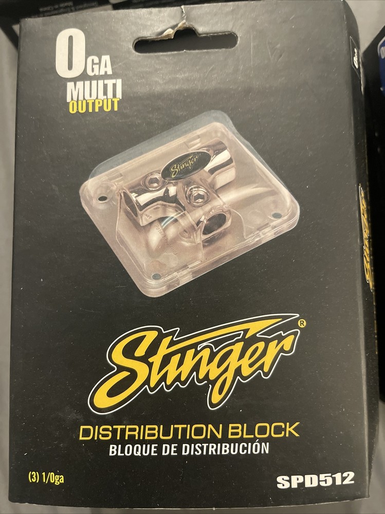 Stinger SPD512 Chrome Distribution Block (3) 1/0 Ga Inputs / Outputs (T-Block)