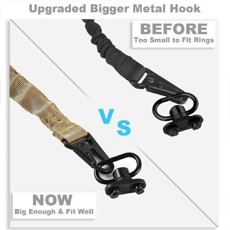 Tactical 2 Point Sling Adjustable Gun Rifle Strap M LOK QD Sling Swivels Mount