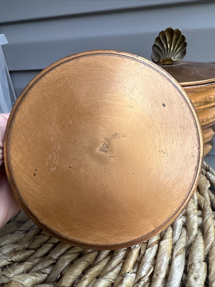 Chase Copper Three-Tray Box with Lid Shell Handle