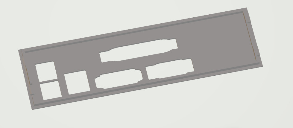 Intel D815EEA IO Shield, 3D Printed, I/O Backplate