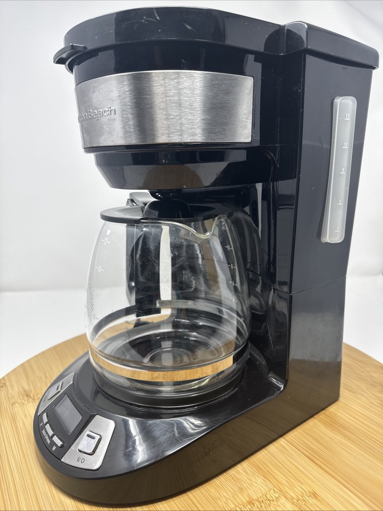 Hamilton Beach 12 Cup Coffee Maker Programmable Glass Carafe Tested Works