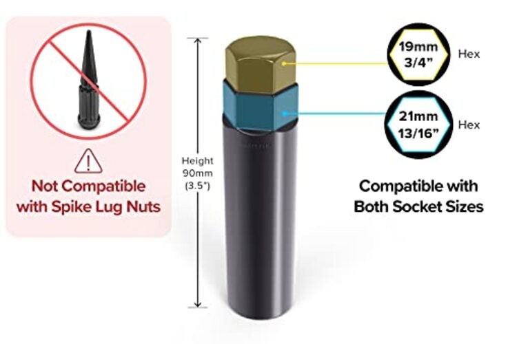 7 Point Spline Drive Tuner Replacement Socket Key Tool Small 7-Spline Black