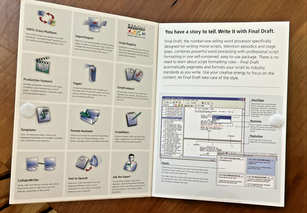 Final Draft Version 7 Professional Scriptwriting Software Mac & Windows