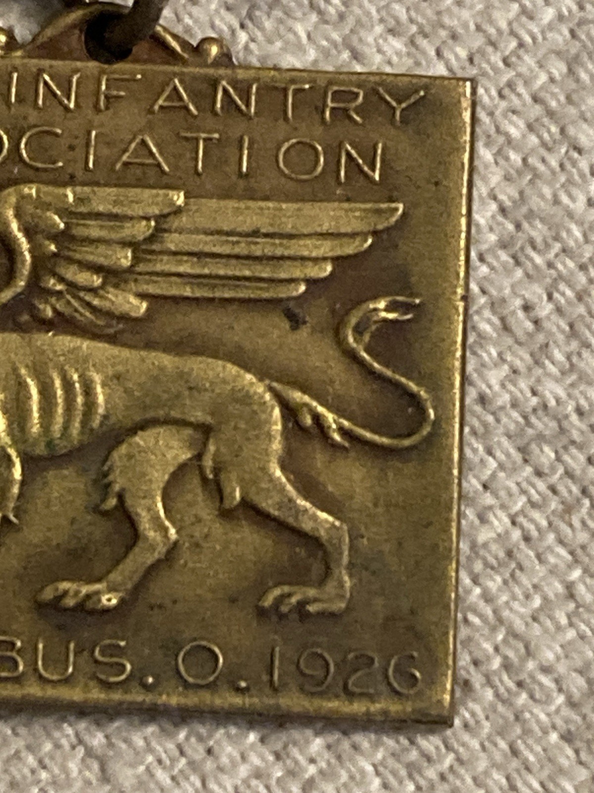 WWI US AEF ITALY 332ND INFANTRY 1926 Annual Reunion Medal Columbus Ohio Veteran