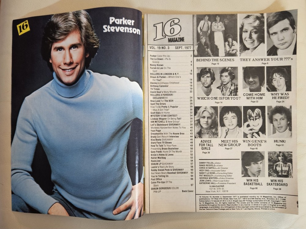 16 Magazine September 1977 KISS/ROLLERS