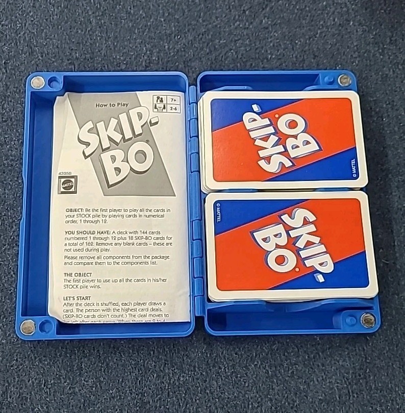 SKIP-BO Deck Card Box Holder Compatible with Skipbo - Multiple colors