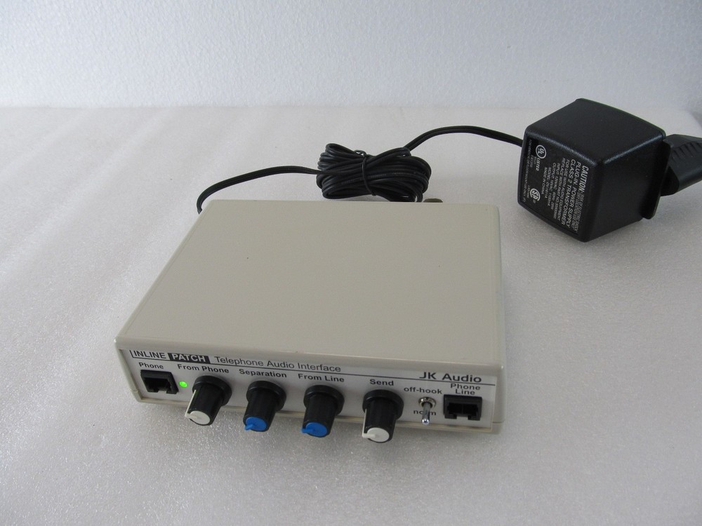 JK Audio Inline Patch Telephone Audio Interface w/ Power Adapter
