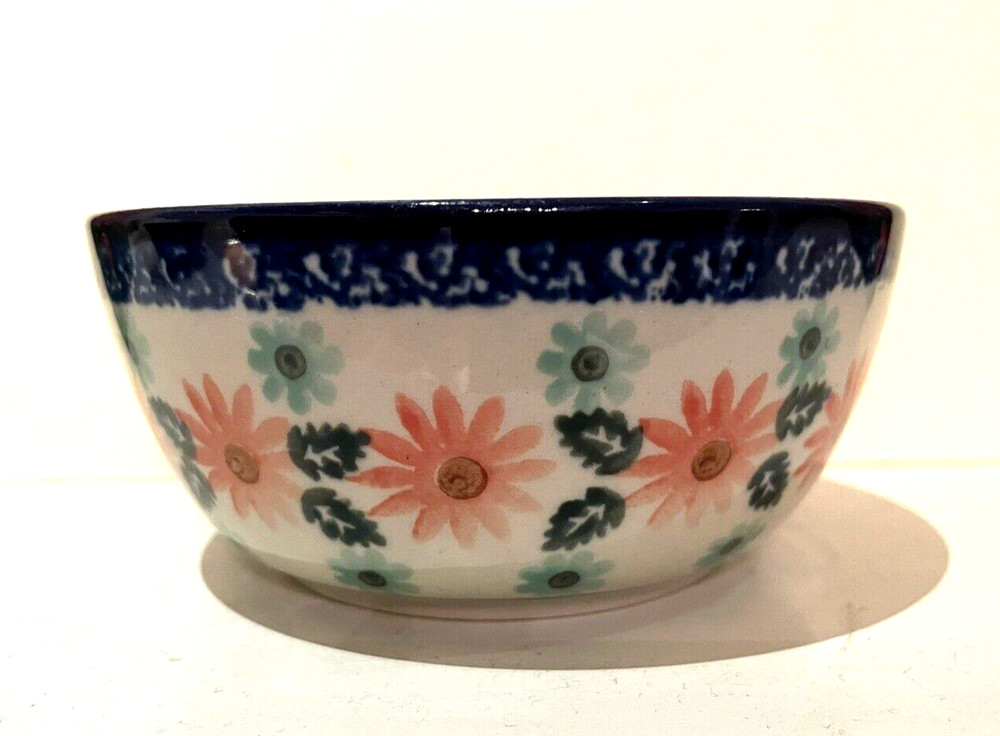 Polish Pottery Handmade Small Bowl 4.25 X 2"