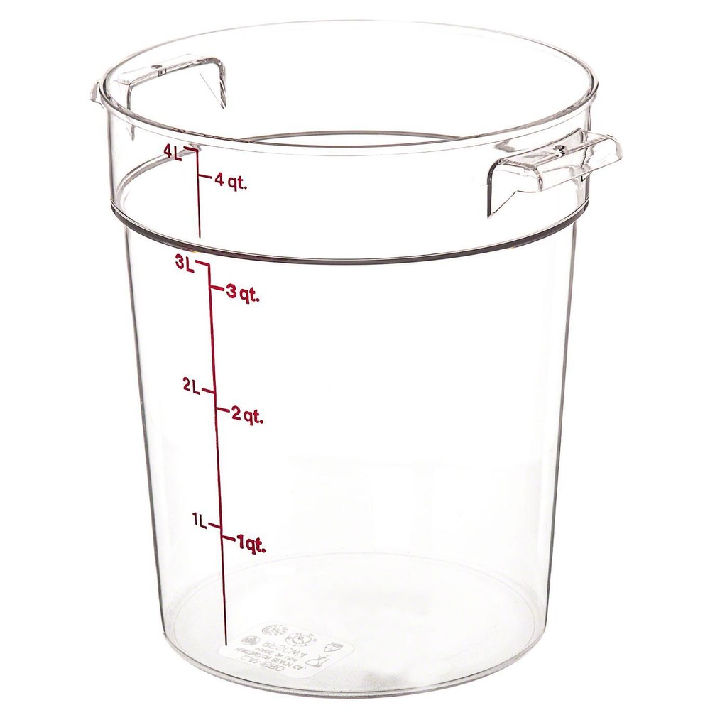 Cambro RFSCW4135 Round Storage Container Clear 4qt