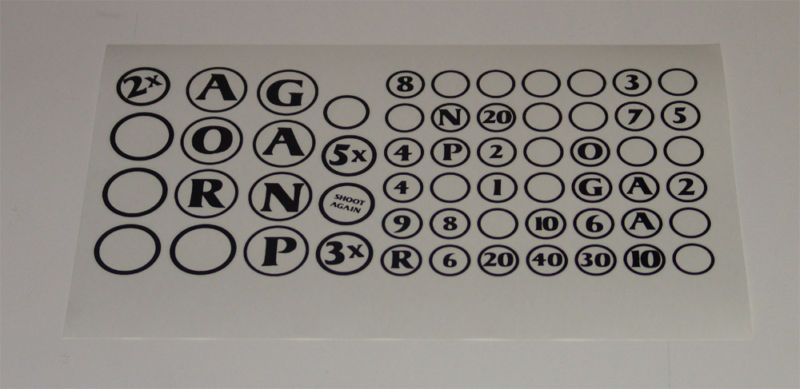 Paragon Pinball Machine Insert Decals