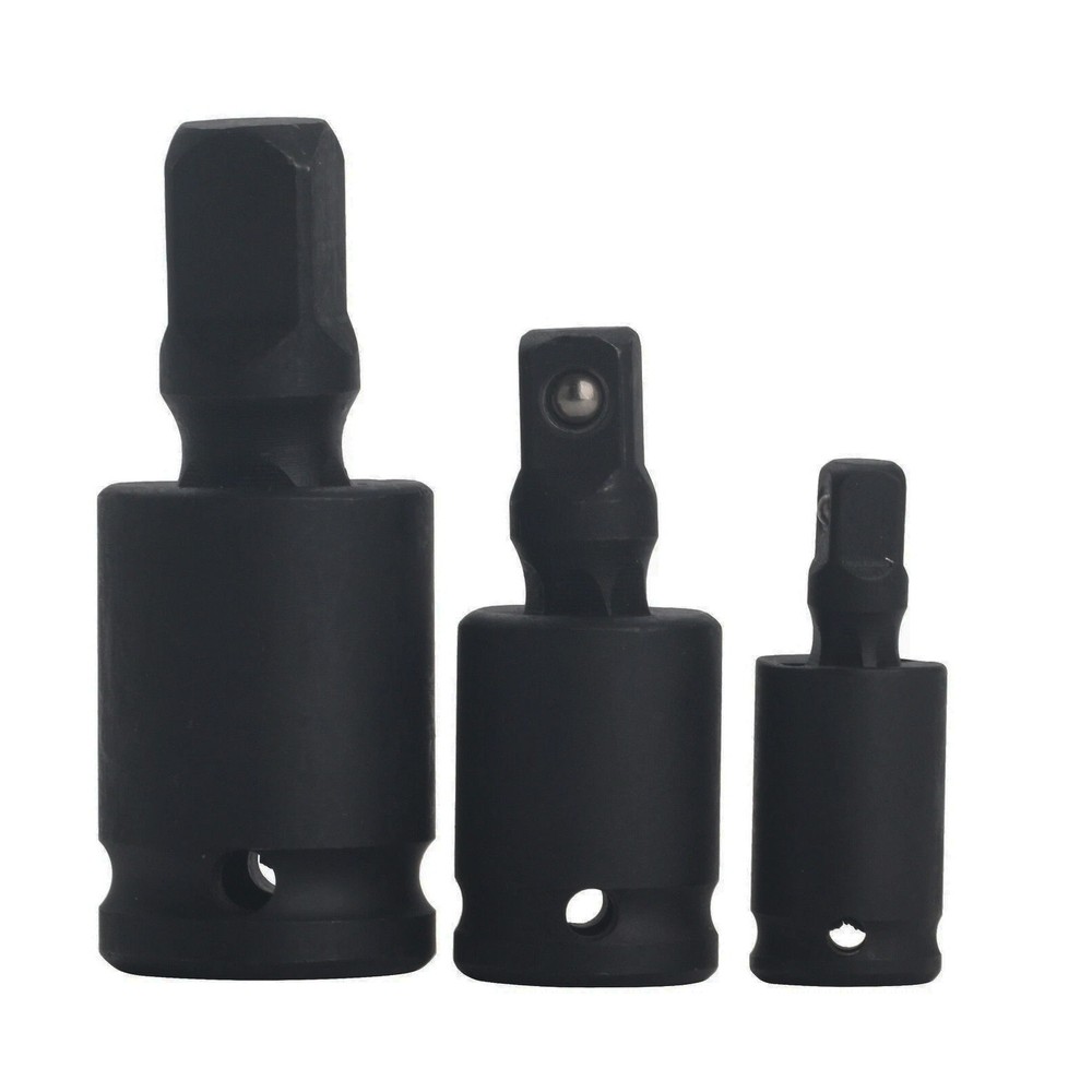 3PCS Impact Wobble Socket Adapter Set 1/4" 3/8" 1/2" Drive Universal Joint Tool
