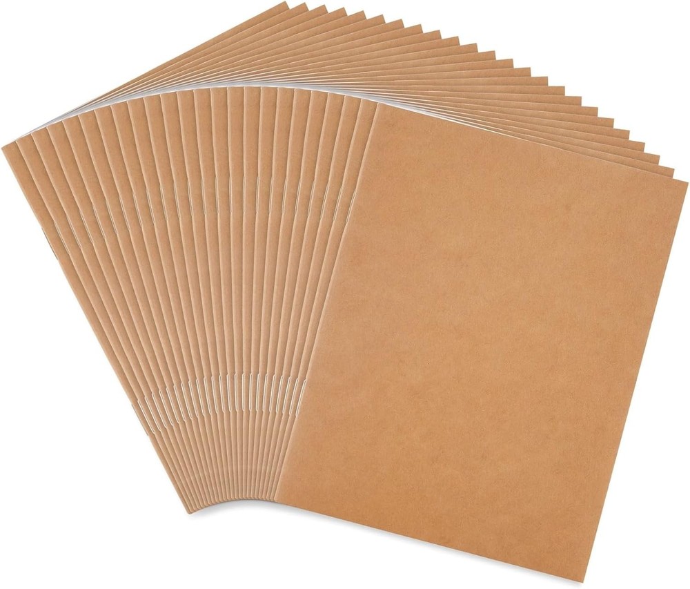 Bulk Notebooks - A6 -Inch, Kraft, Unlined, - Blank Sketchbook