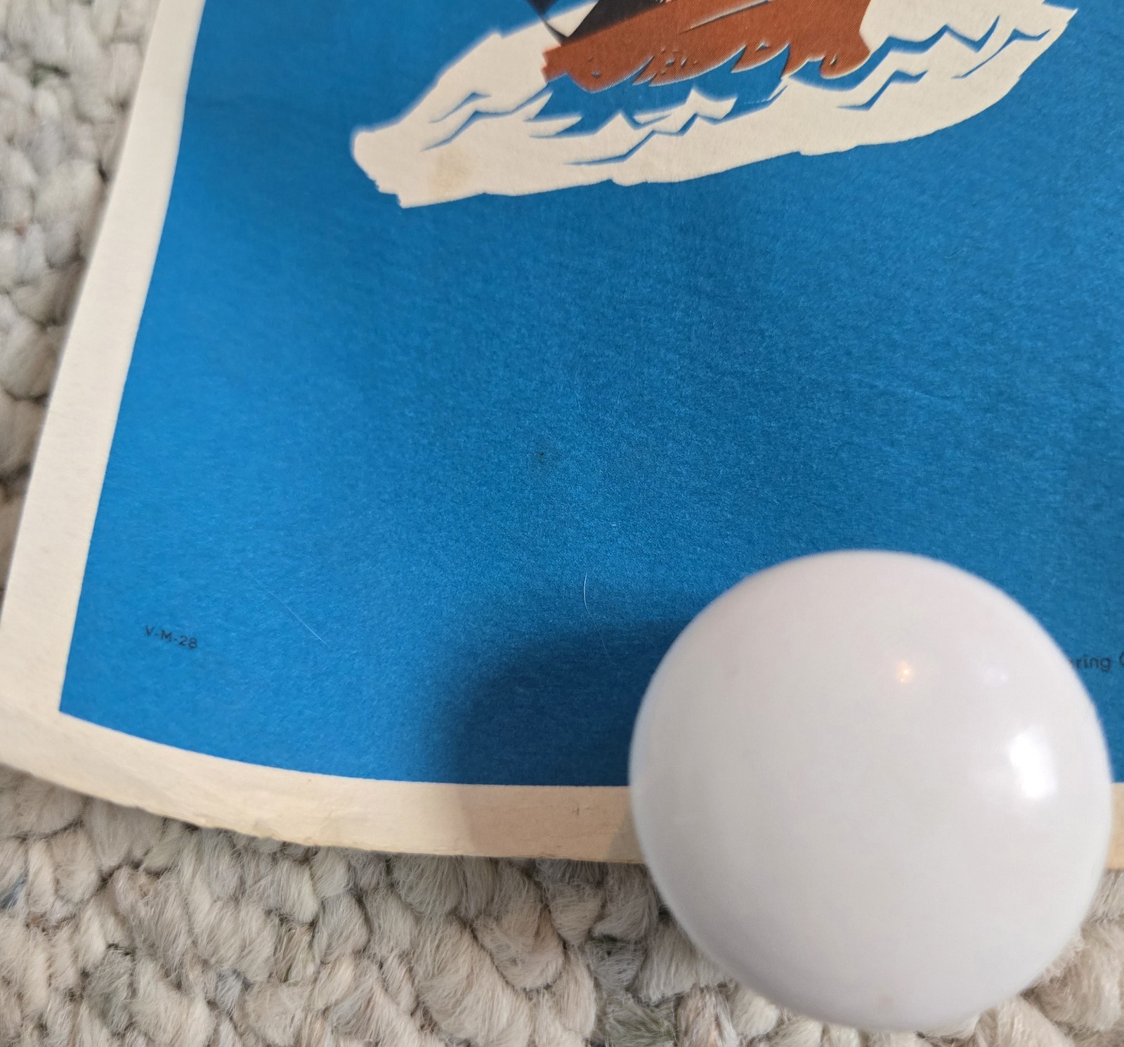 1960 Veterinary Medicine In America Poster History Map Unframed Vtg Vet Wall Art