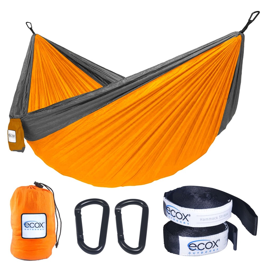 ecox Outdoors parachute Hammock Single with 2 Tree Straps, Portable Lightweight