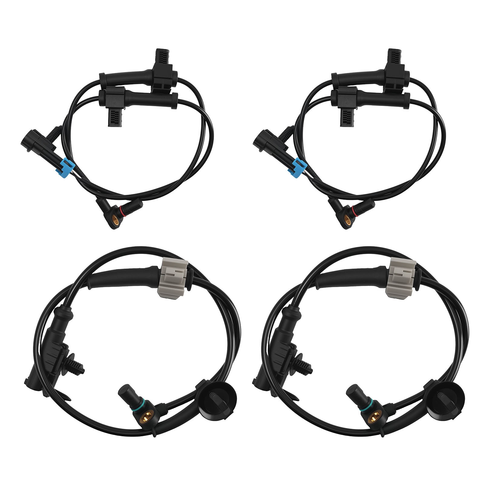 4Pcs ABS Wheel Speed Sensor Front Rear for Chevy Tahoe Avalanche GMC Yukon 07-12