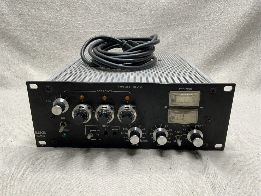 MKS Type 252  MSO-3  Controller 252C-3-VPO-PLO