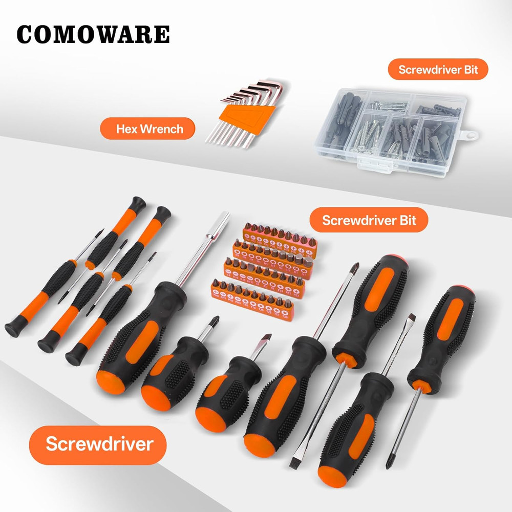 218 Pcs Home Tool Kit - Basic Household Hand Tool Set, Truck Tool Kit Socket Wre