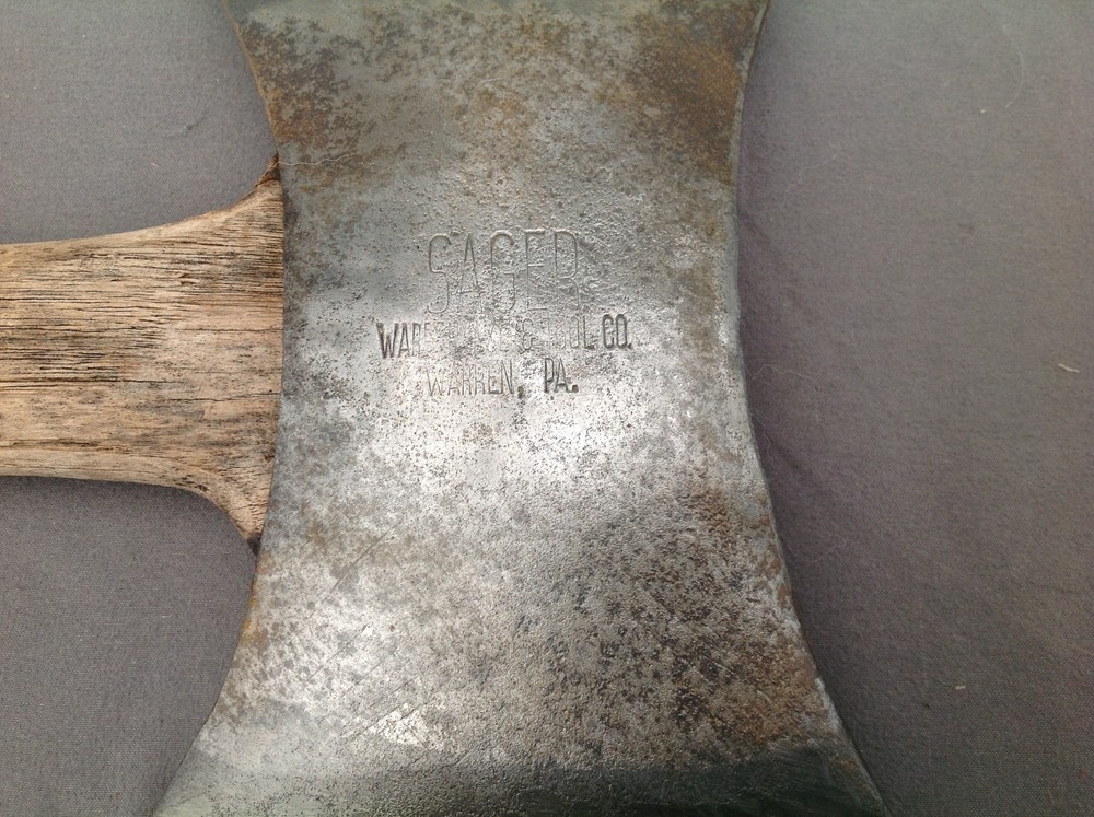 Sager Warren Axe & Tool Co Warren PA Double Bit Axe