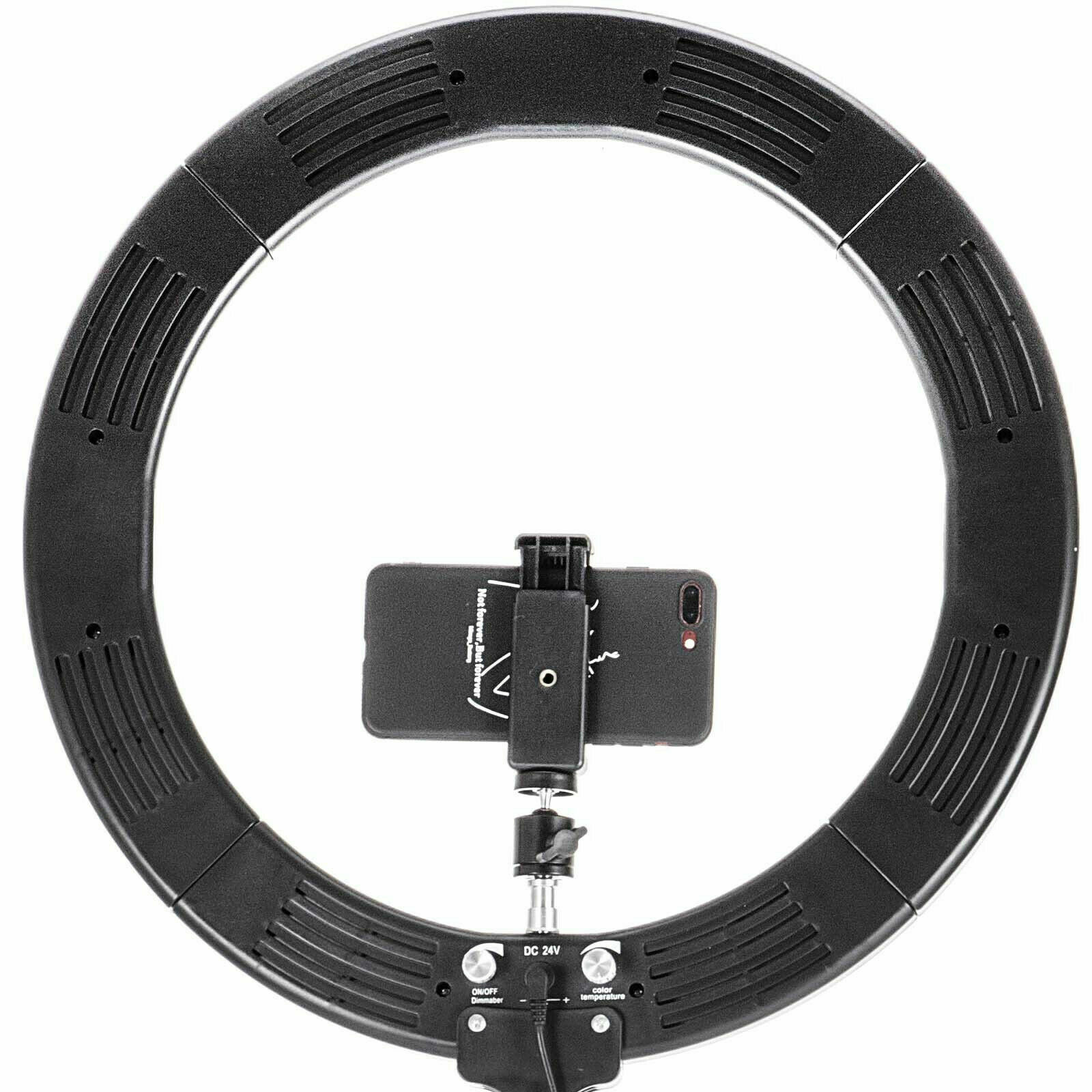 19" LED SMD Ring Light Kit with Stand Dimmable 6000K for Makeup Phone Camera