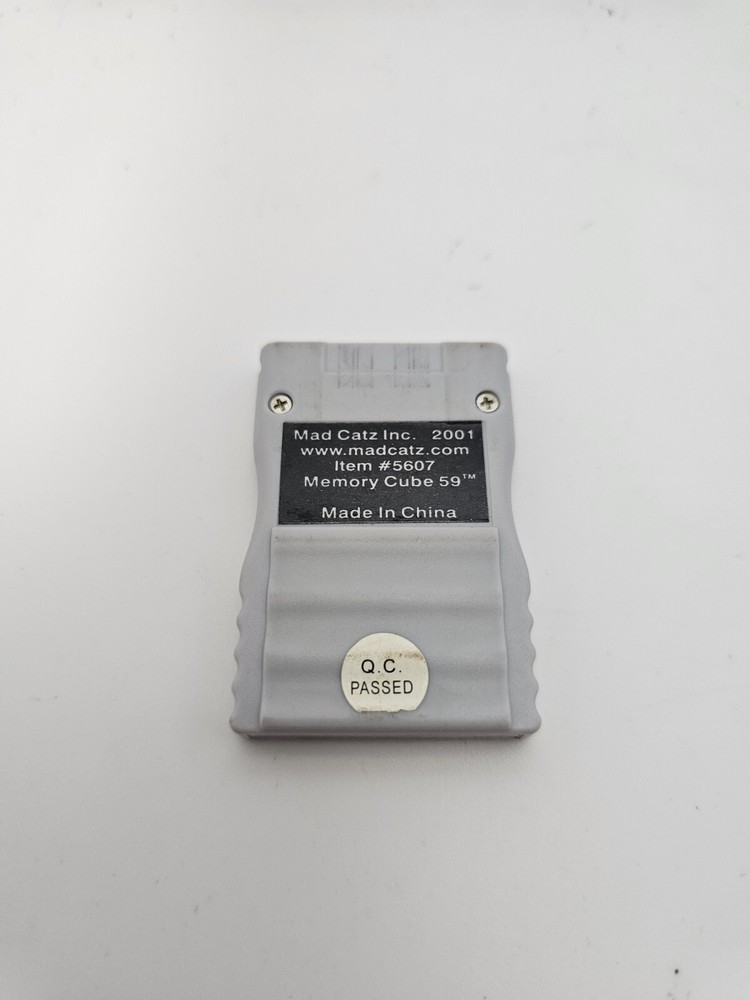 Mad Catz Memory Card for Nintendo Gamecube Console Tested, Authentic, Grey