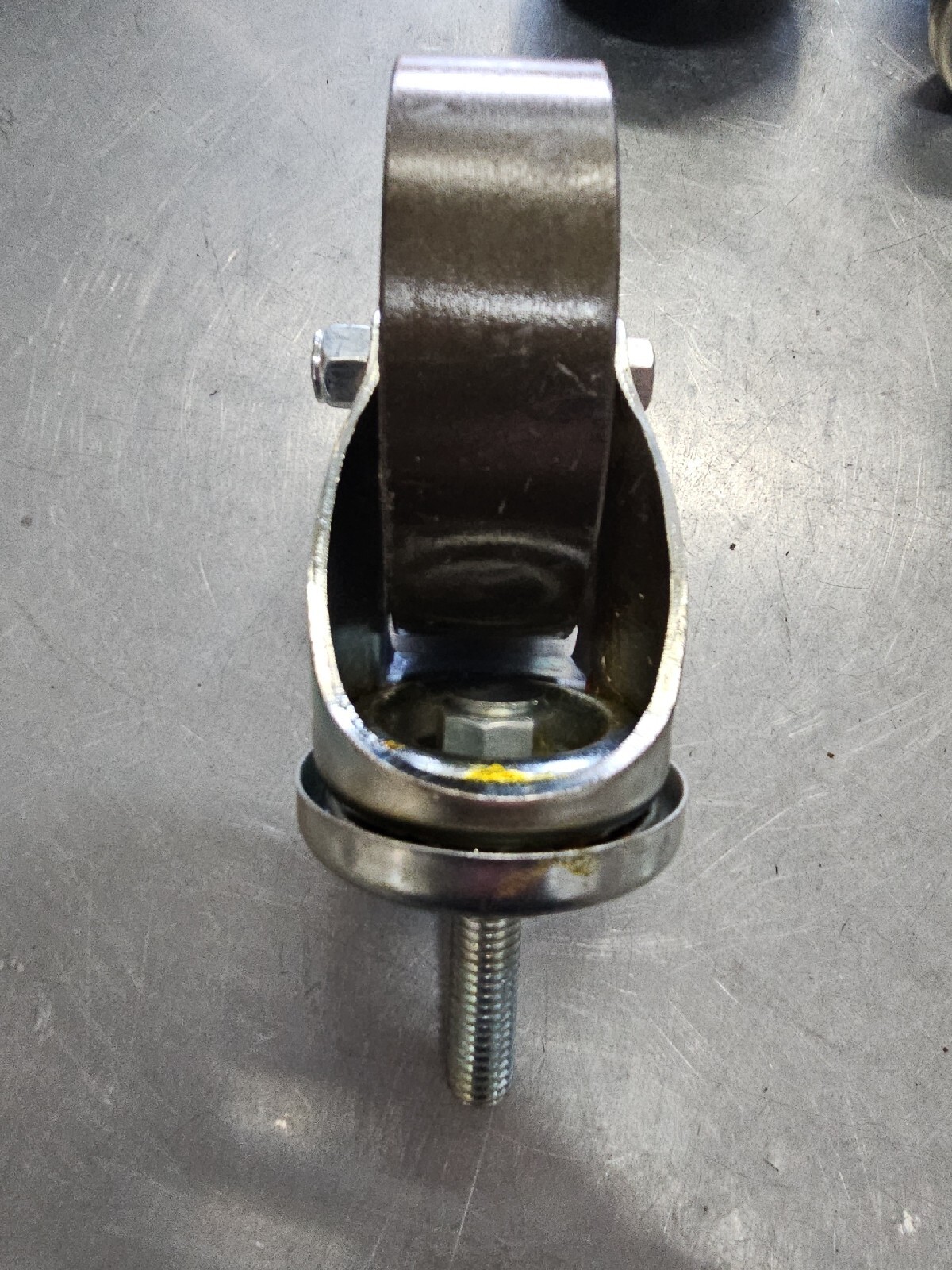 (4pc) 4 Inch Steel Wheel Swivel 1/2"-13 Threaded Stem Caster (new)